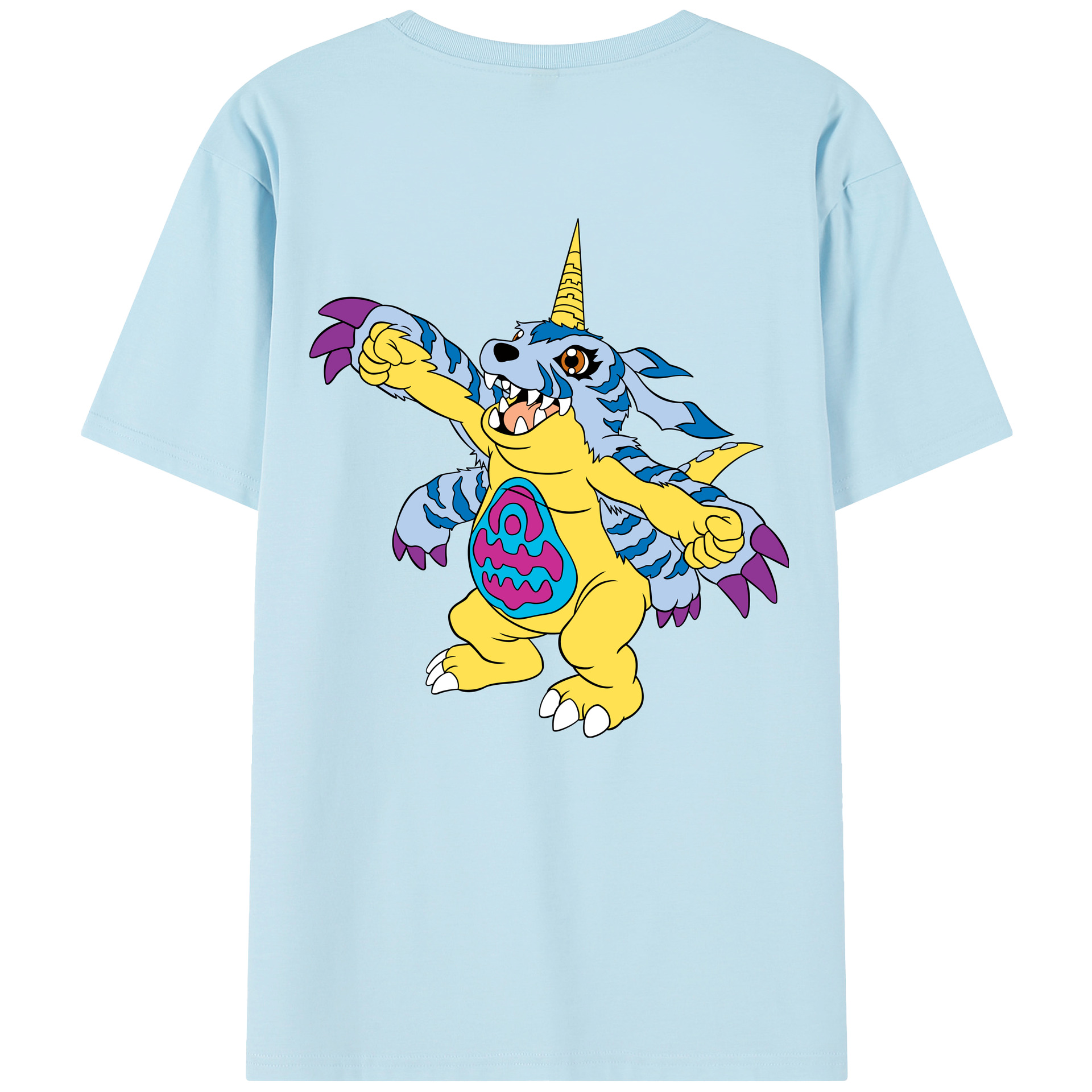 （画像用） Digimon デジタルモンスター/デジモン 綿100％半袖Tシャツ（背面プリント）
